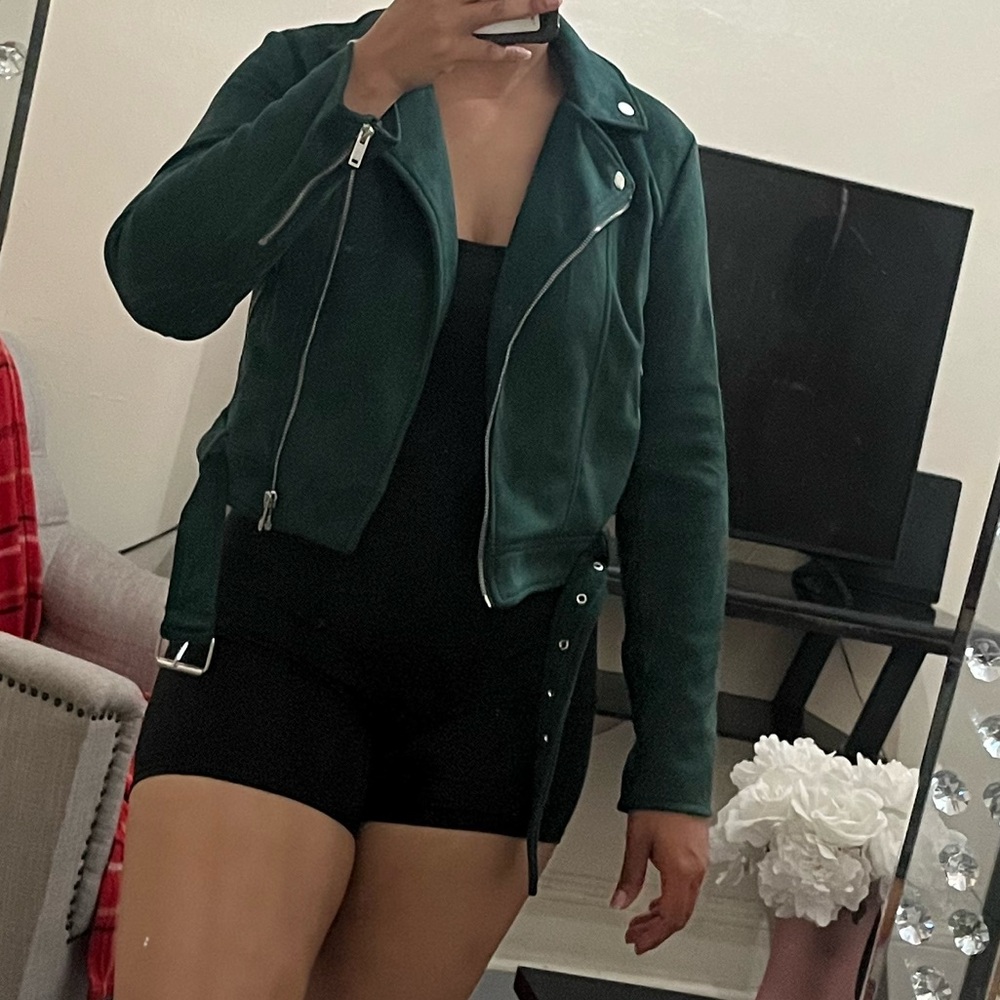 Forever 21 Teal Leather Jacket